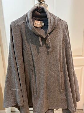 UGG Gray Cowl Neck Pullover Tunic Sweatshirt | Cozy Lounge Top